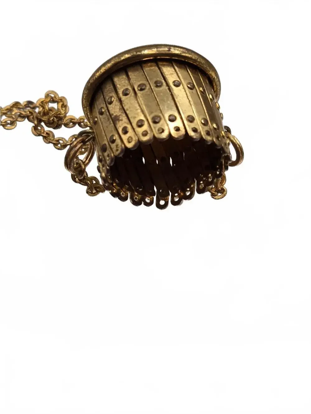 VTG Gold tone, Gate Top, Expandable, Beggars Purse Top Excellent